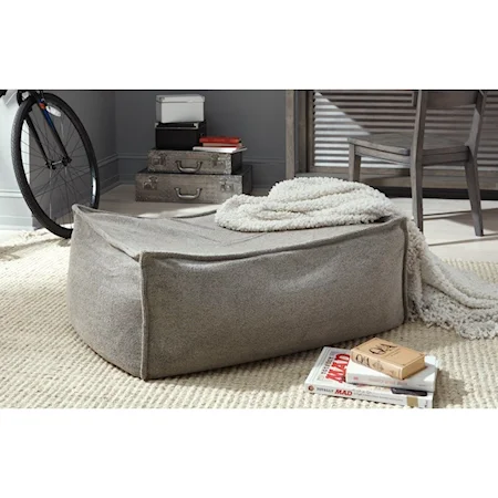 Contemporary Upholstered Ottoman with Memory Foam